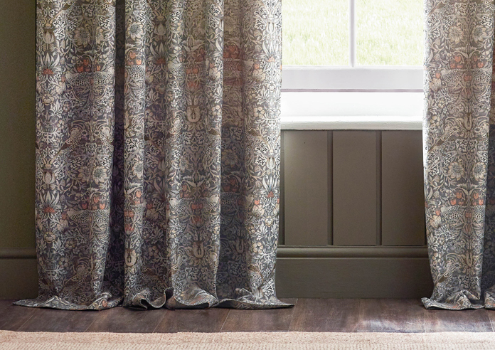 Strawberry Thief Jacquard Pencil Pleat, Biscuit - Ready Made Curtains - Image 6